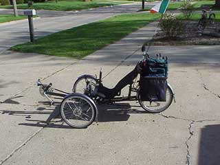 Photograph 2: Pannier on recumbent bike